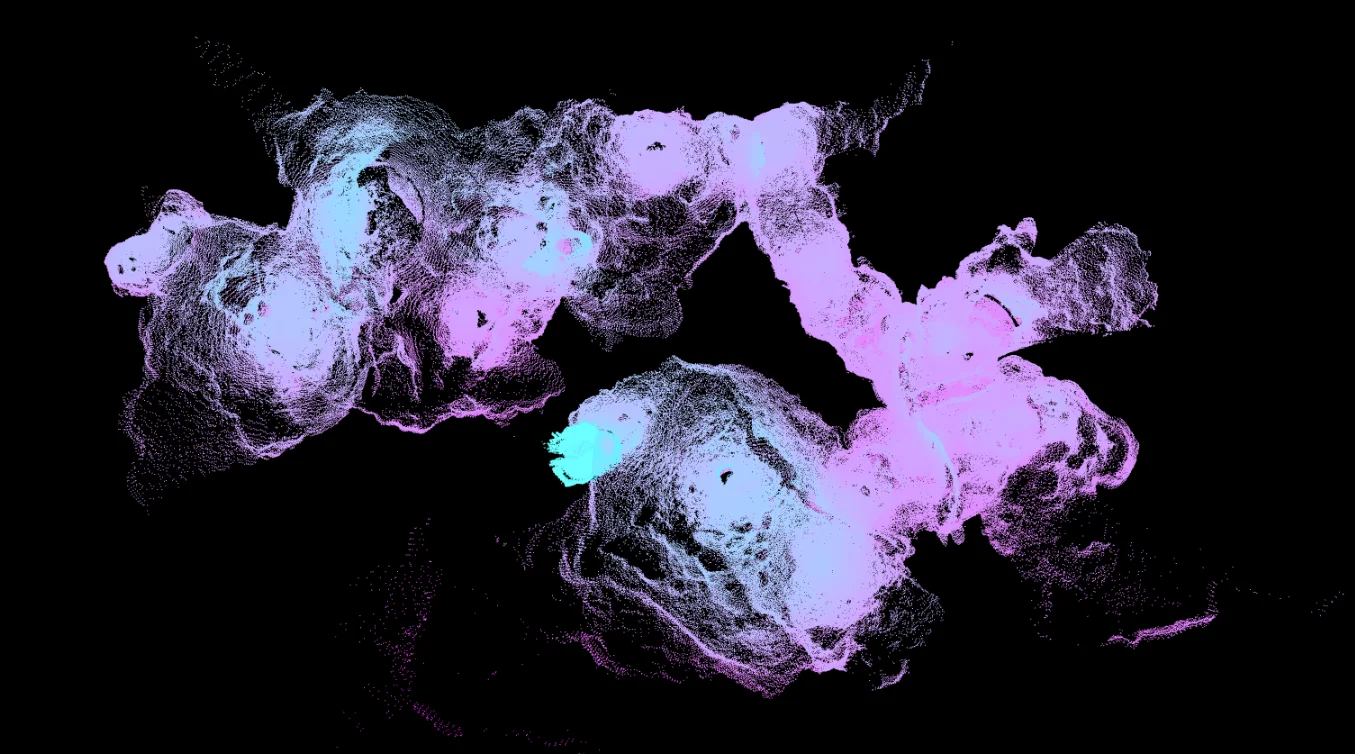 3D Birds-eye view of Bat Cave